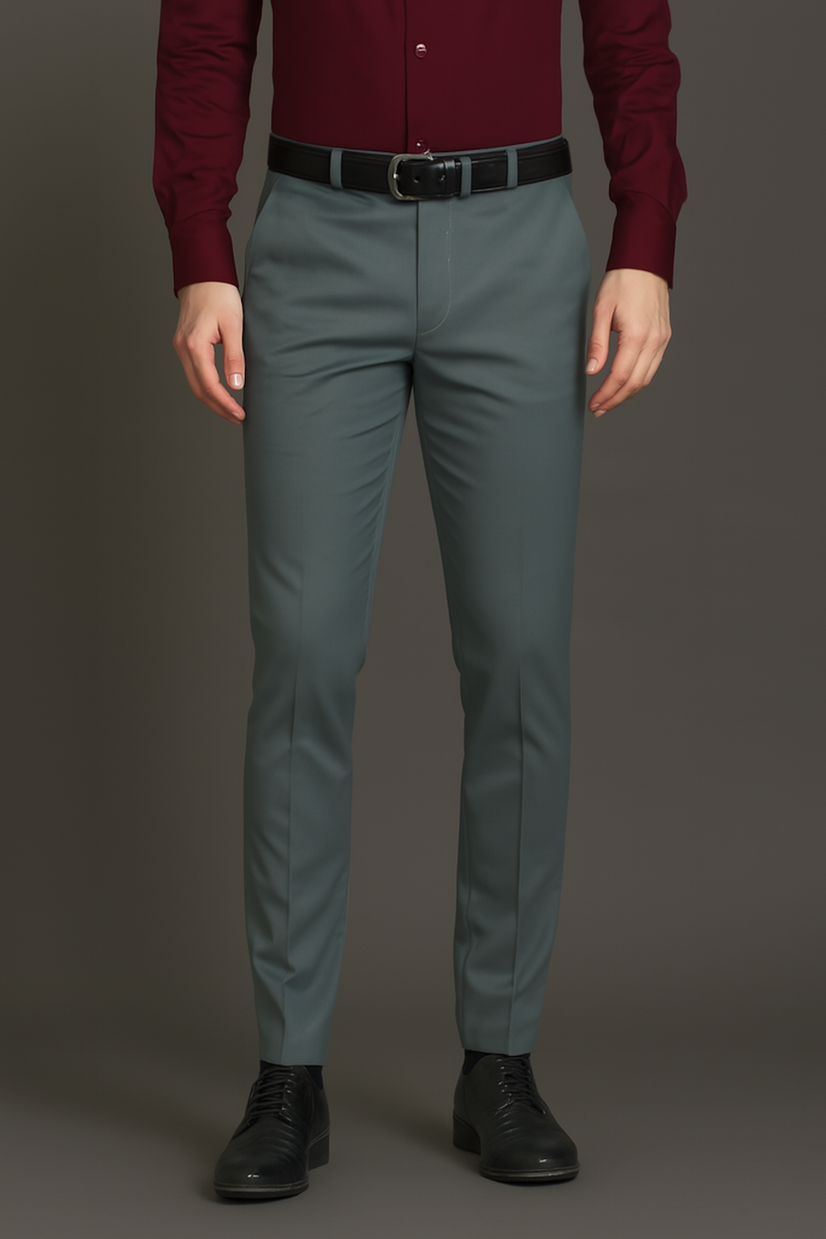 Men Formal Pant-Slate Grey (Size-34)