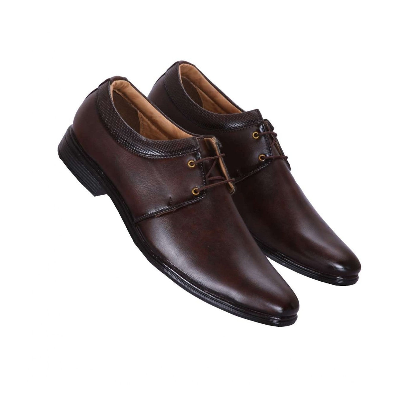 Men Lace-Up Synthetic Formal Shoes (Size-UK-7) (Color-DARK BROWN)