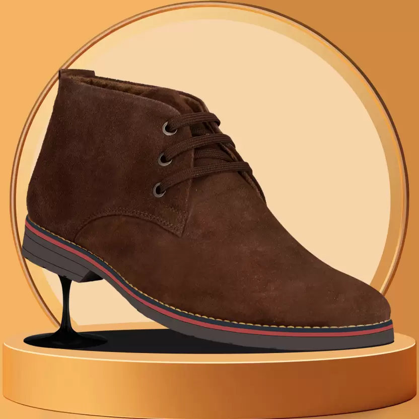 Genuine Leather Boots For Men Size 6 color BROWN