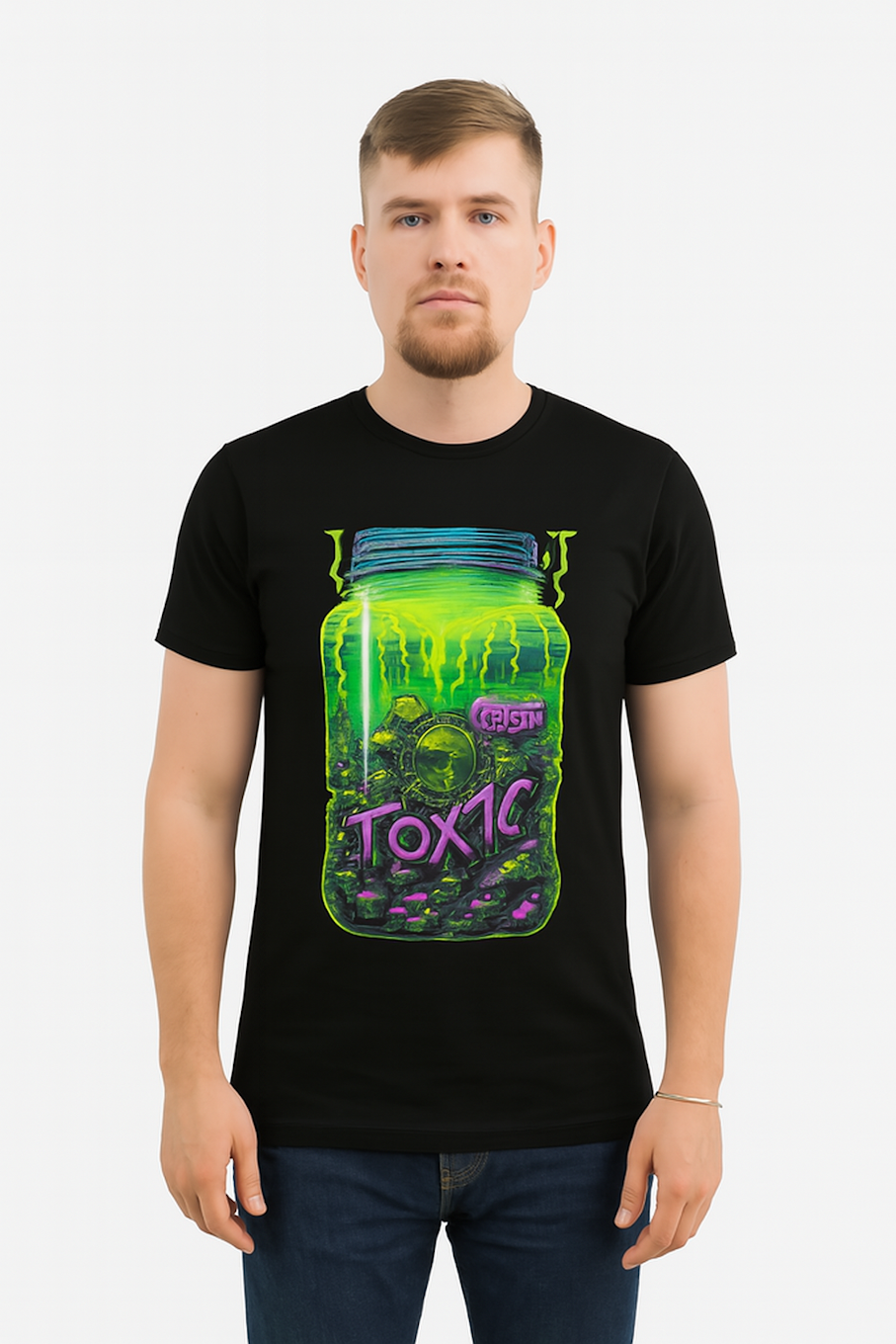 Women Printed T-shirt-Black (Size-5XL) |D39