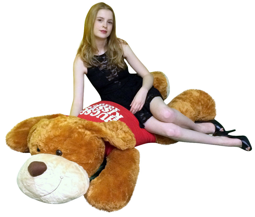 Big Plush Dog Huge 5 Foot Long Valentine's Day Giant Stuffed Animal