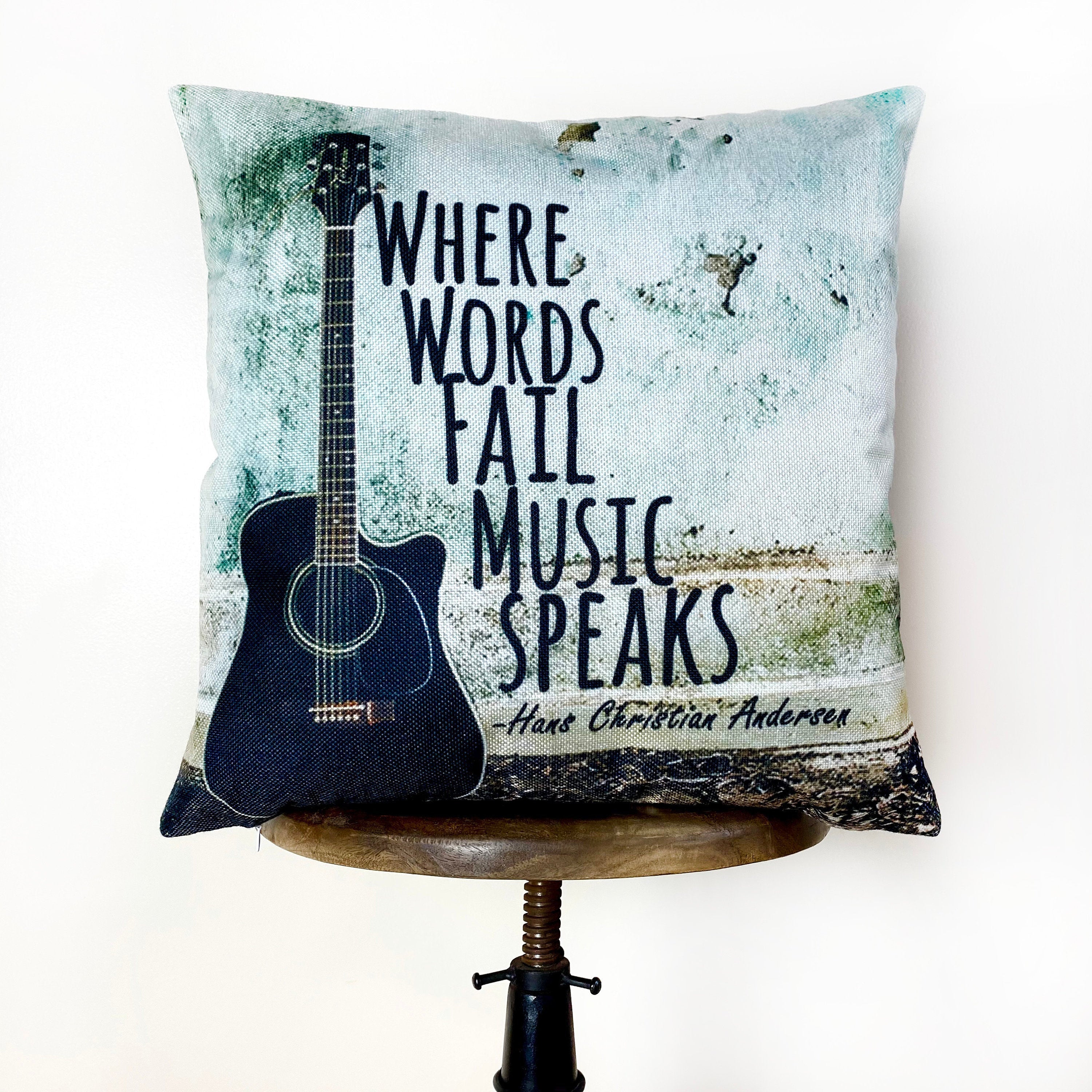 Guitar | Music Lover | Instruments | Pillow Cover | Home Decor | Room
