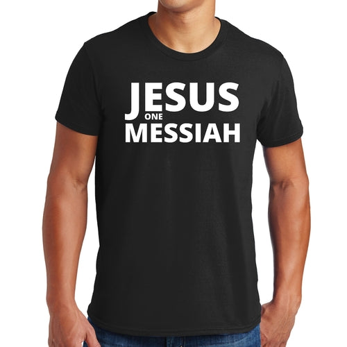 Mens Graphic T-shirt Jesus one Messiah