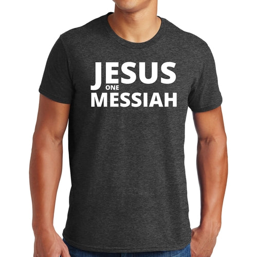 Mens Graphic T-shirt Jesus one Messiah