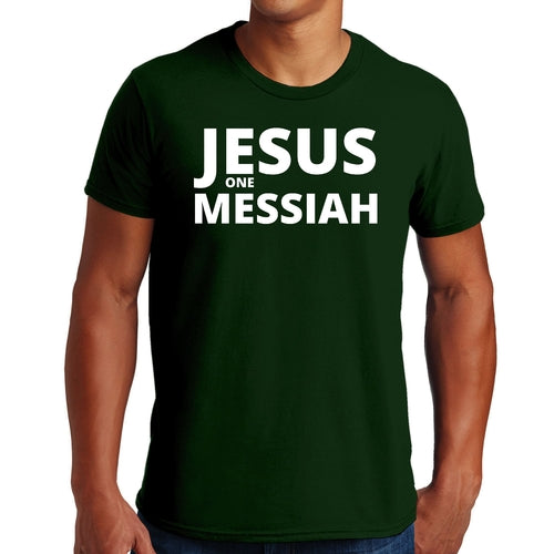 Mens Graphic T-shirt Jesus one Messiah