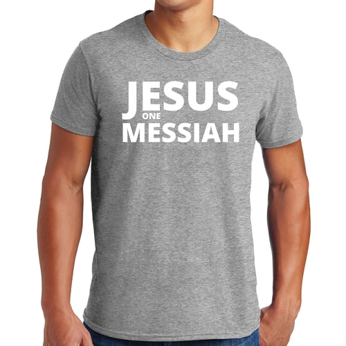 Mens Graphic T-shirt Jesus one Messiah