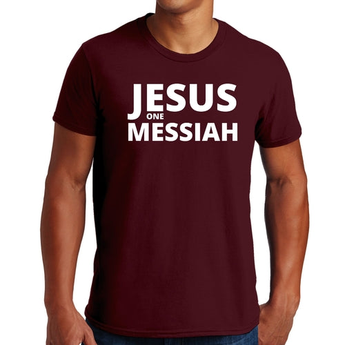 Mens Graphic T-shirt Jesus one Messiah