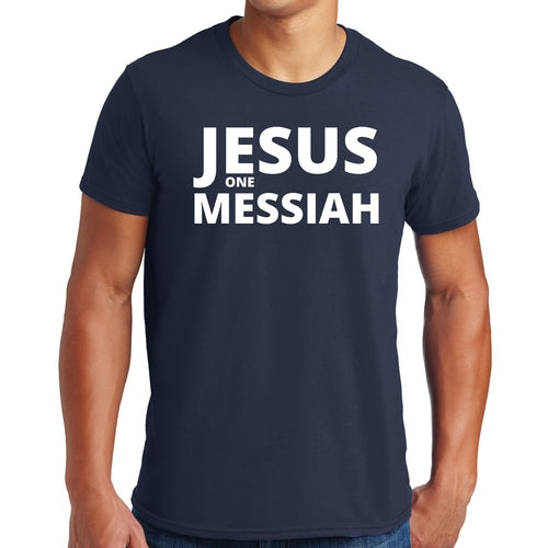 Mens Graphic T-shirt Jesus one Messiah