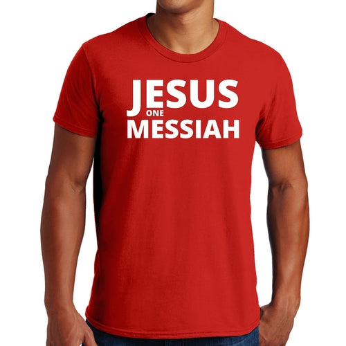 Mens Graphic T-shirt Jesus one Messiah