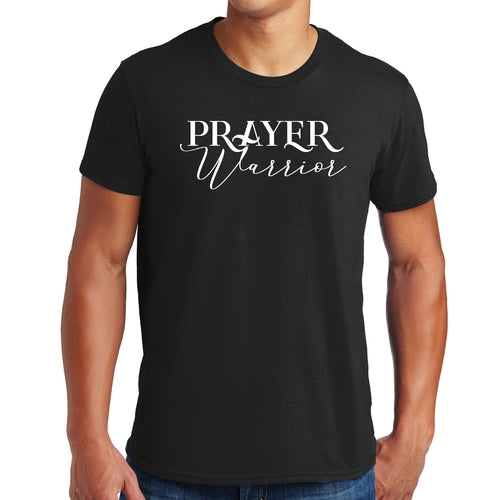 Mens Graphic T-shirt Prayer Warrior Script Style Illustration