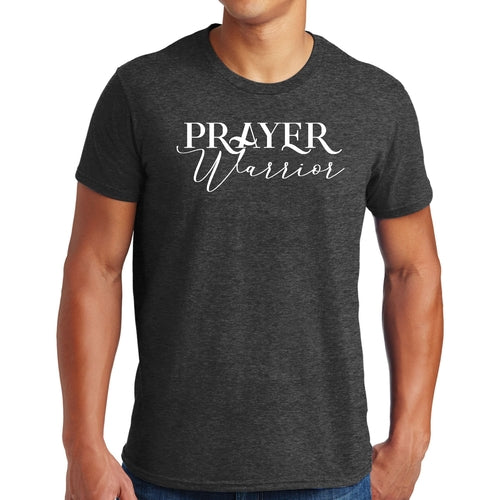 Mens Graphic T-shirt Prayer Warrior Script Style Illustration