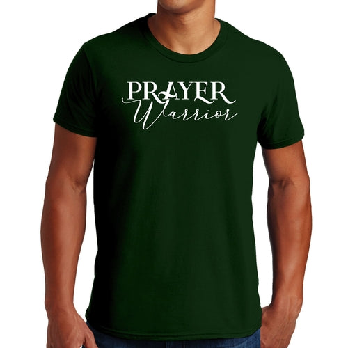 Mens Graphic T-shirt Prayer Warrior Script Style Illustration