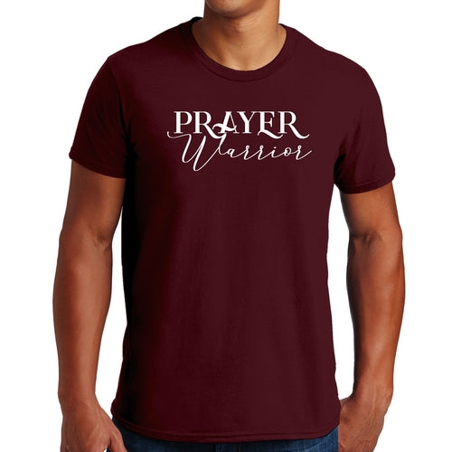 Mens Graphic T-shirt Prayer Warrior Script Style Illustration