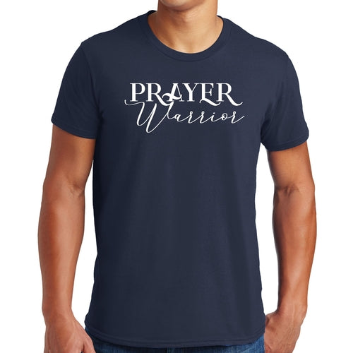 Mens Graphic T-shirt Prayer Warrior Script Style Illustration
