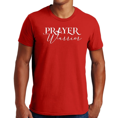 Mens Graphic T-shirt Prayer Warrior Script Style Illustration