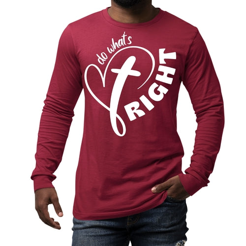 Mens Long Sleeve Graphic T-shirt - Say it Soul - do What's Right