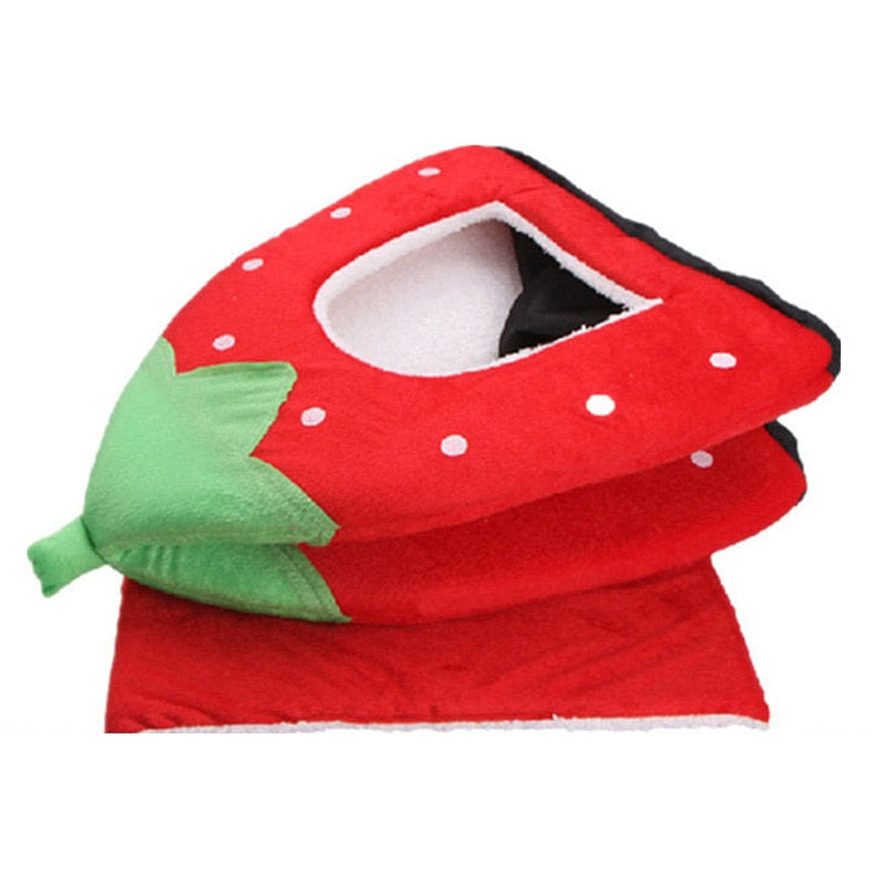 5 Size Cute Strawberry Dog Bed House