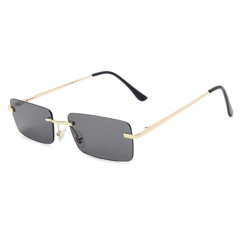 VENGOM Rectangular Sunglasses for Men and Women Alloy Lens Rimless