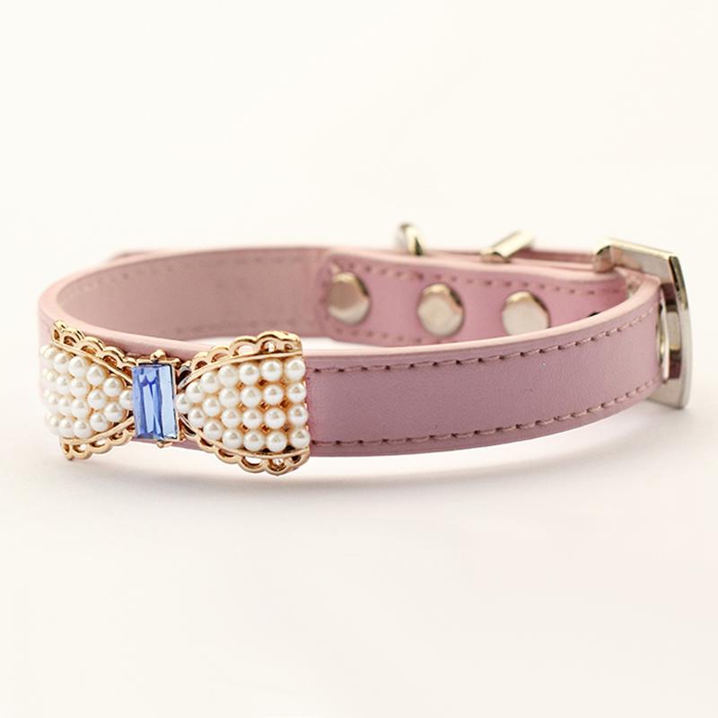 armipet Pearl Bow Dog Collar Pets Puppy Princess Collars For Dog
