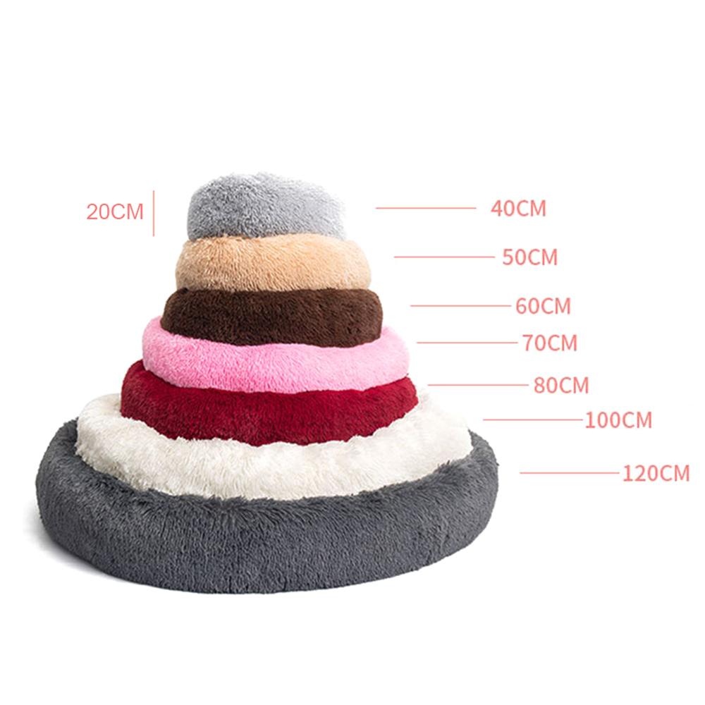 US Ship Calming Dog Beds For Medium Large Dogs Soft Plush Round Pet